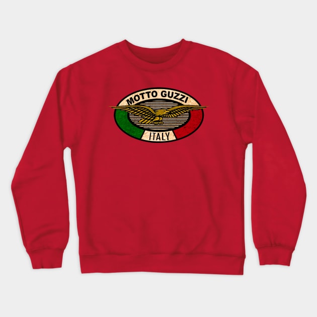 Motto Guzzi Motorcycles Italy Crewneck Sweatshirt by Midcenturydave